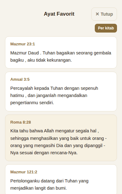 Daftar ayat favorit