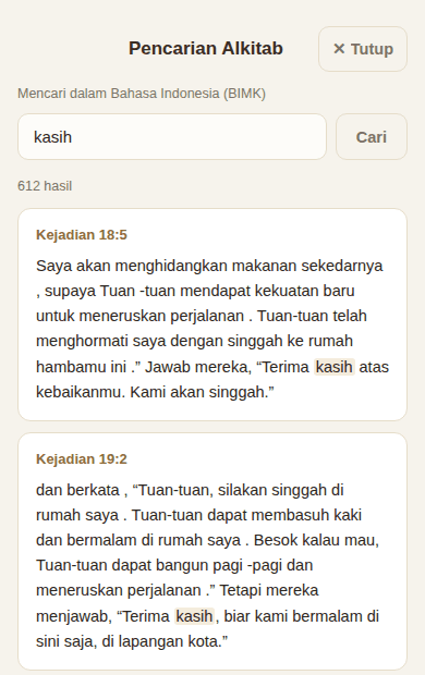 Mencari sebuah kata dalam terjemahan
