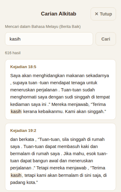 Mencari satu perkataan dalam terjemahan